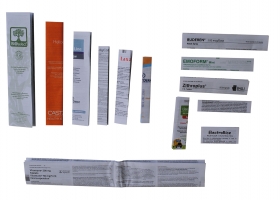 Print - Pharmaceutical package insert instructions